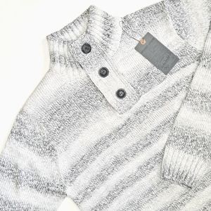 Knit Turtleneck Button Sweater